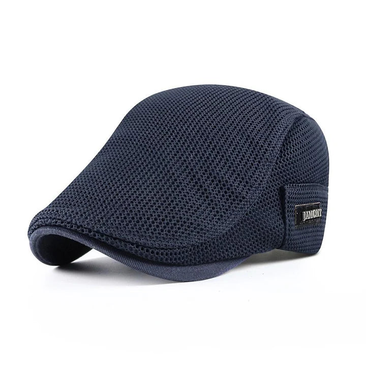 Klassische Herren-Flatcap aus atmungsaktiver Baumwolle