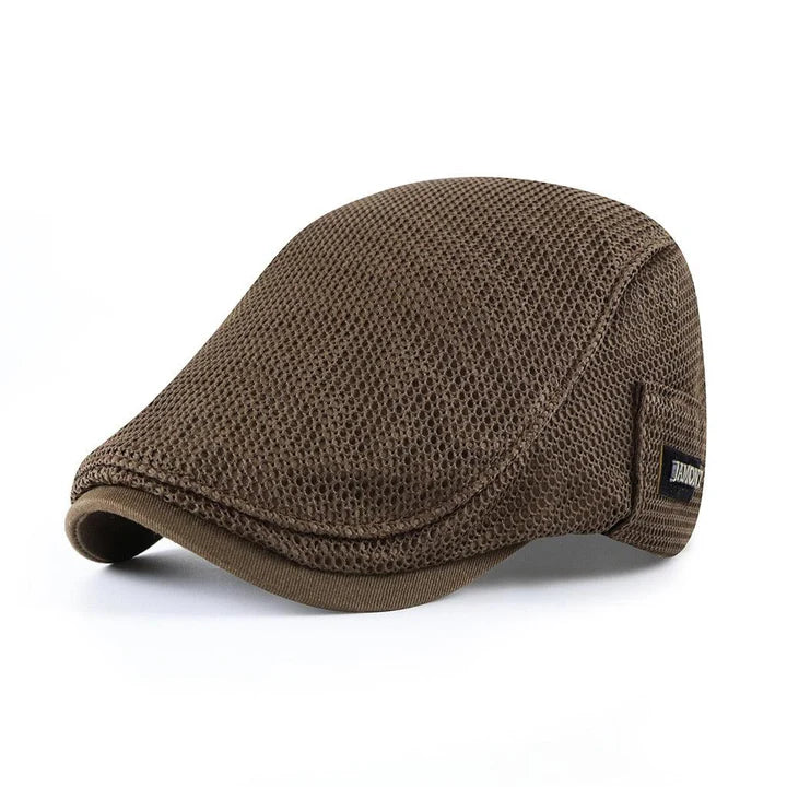 Klassische Herren-Flatcap aus atmungsaktiver Baumwolle