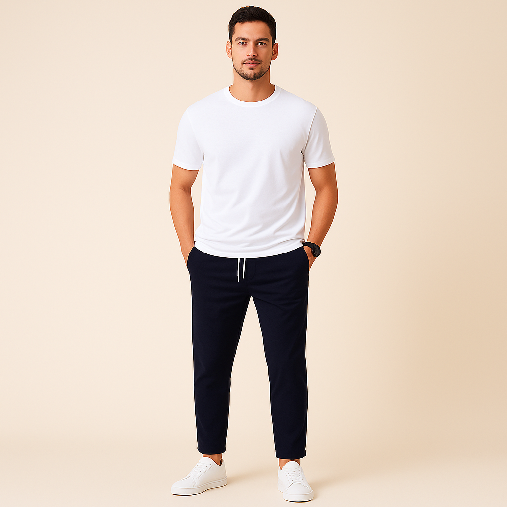 Slim Fit Hose mit Kordelzug für Herren