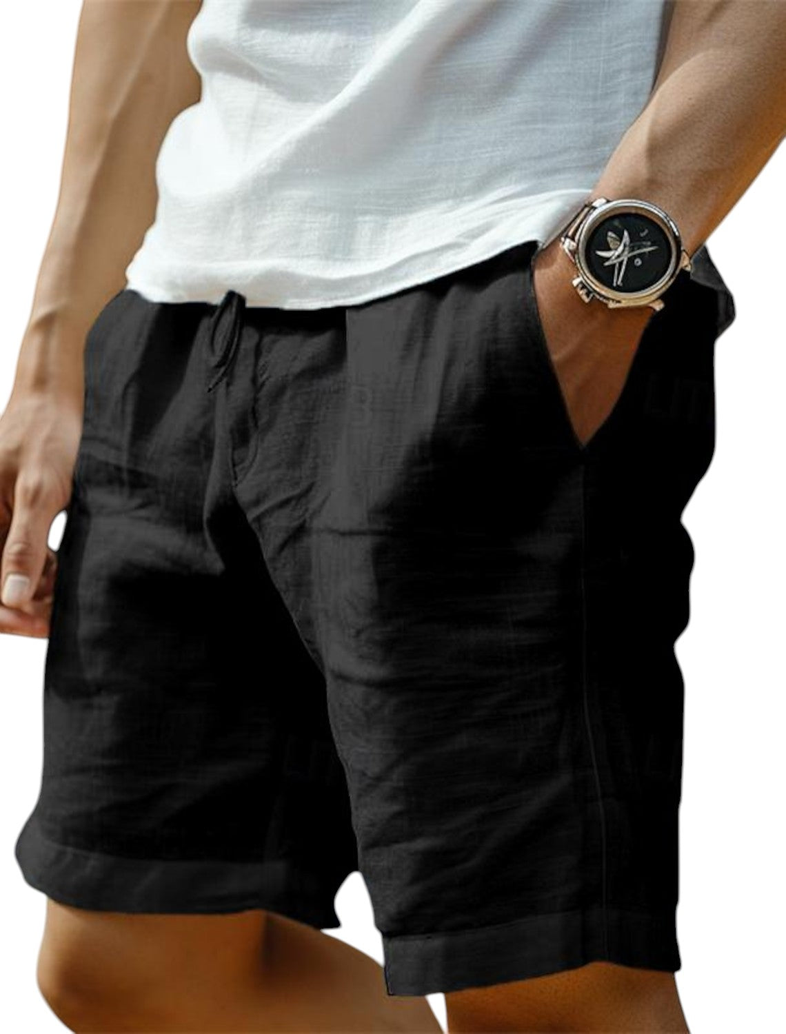 Herren Elegante Freizeitshorts mit Kordelzug