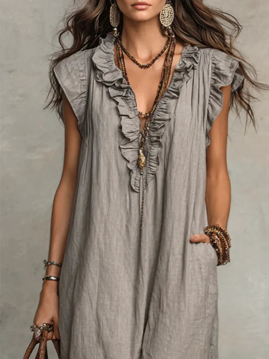 Damen Elegantes Langes Kleid im Boho-Stil