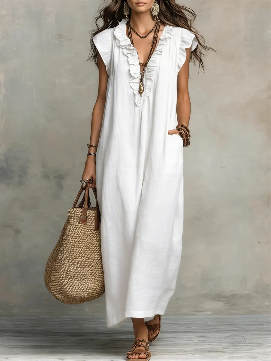 Damen Elegantes Langes Kleid im Boho-Stil