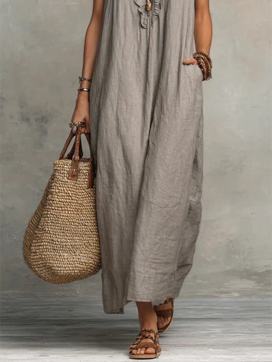 Damen Elegantes Langes Kleid im Boho-Stil