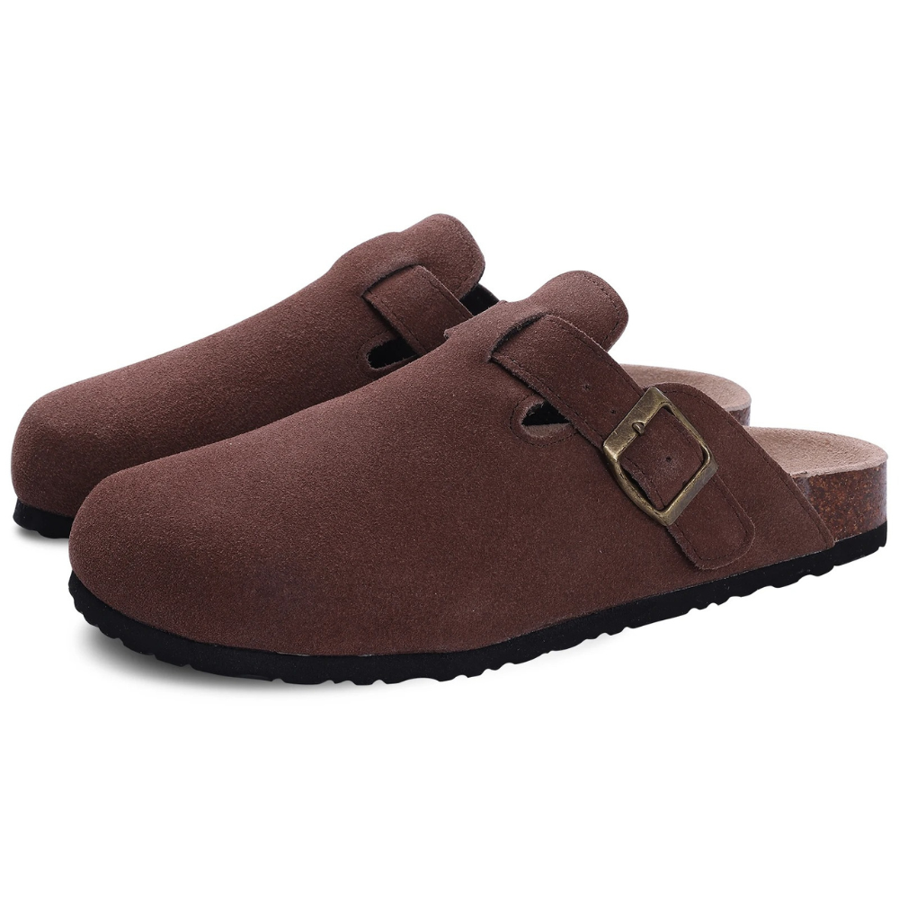 Orthopädische Suede-Kork-Slipper für Damen