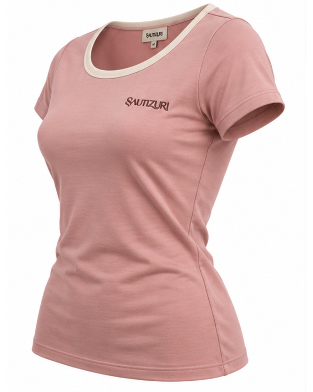 Rosé Damen T-Shirt, schmal geschnitten, Ansicht von schräg vorne
