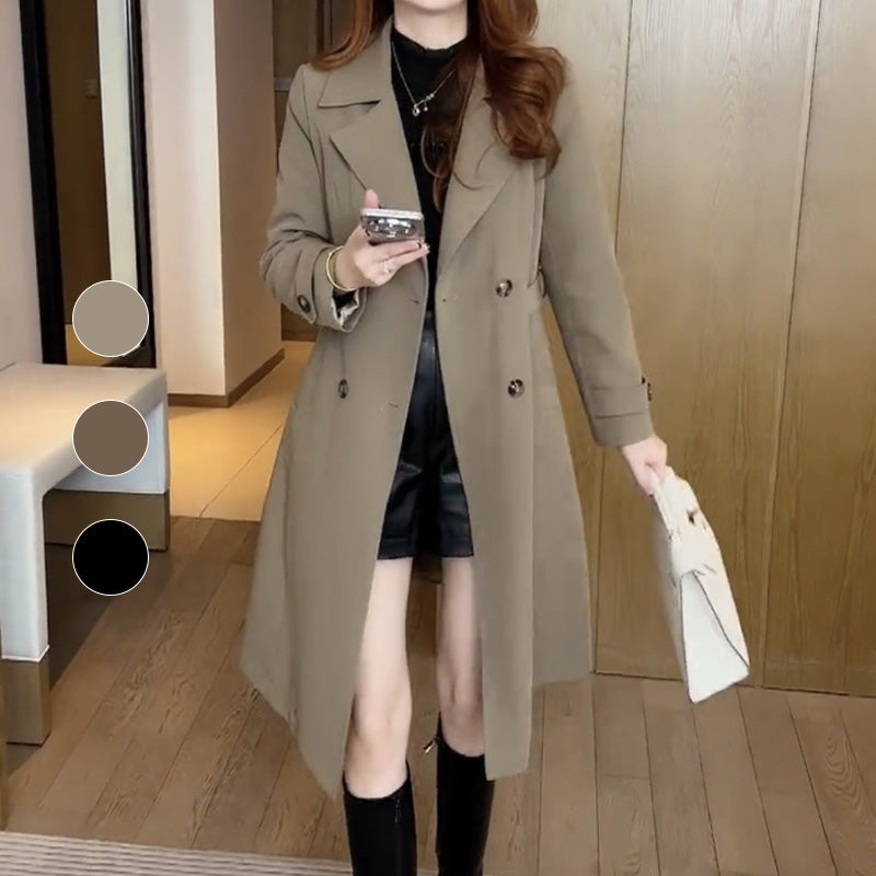 Damen Eleganter Wintermantel mit Klassischer Silhouette