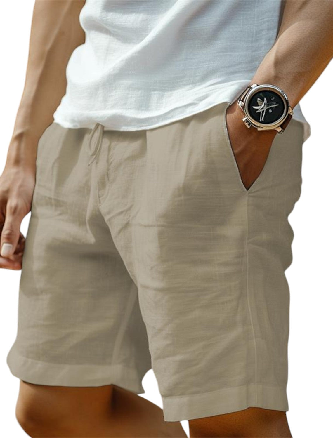 Herren Elegante Freizeitshorts mit Kordelzug