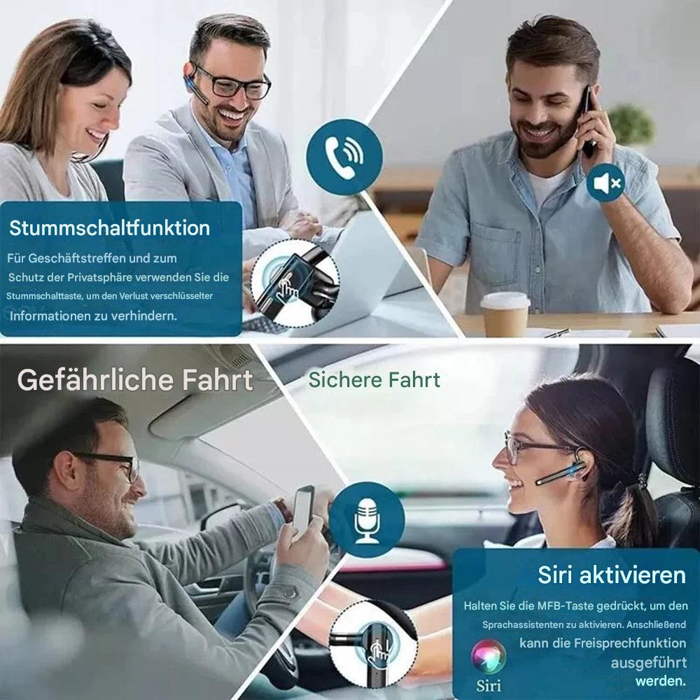 BT5.3 Ein-Ohr-Bluetooth-Headset mit Geräuschunterdrückung