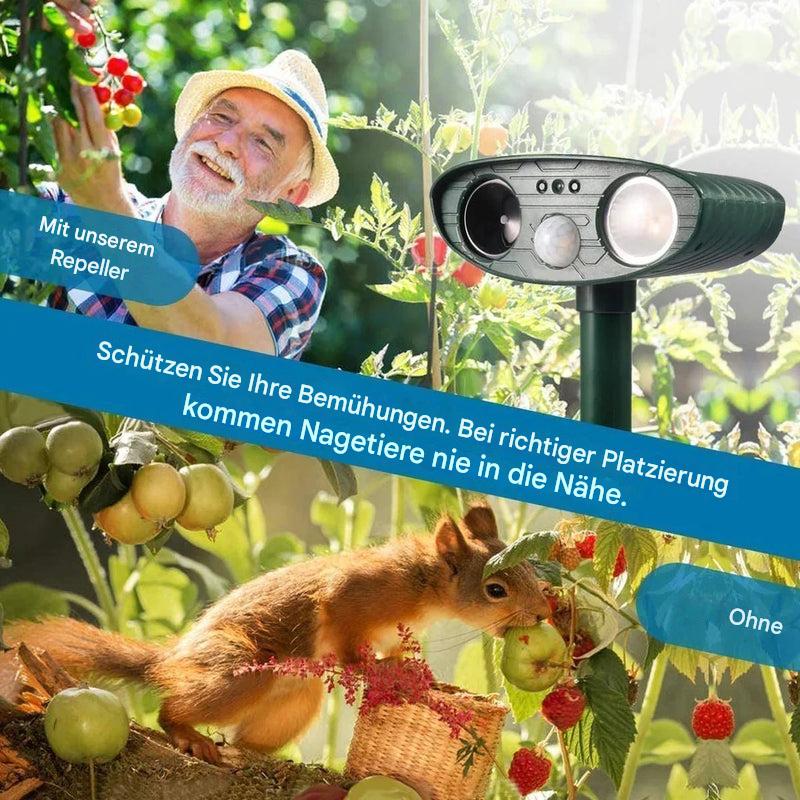 Ultraschall-Streifenhörnchen-Abwehrgerät und Solarbetrieben