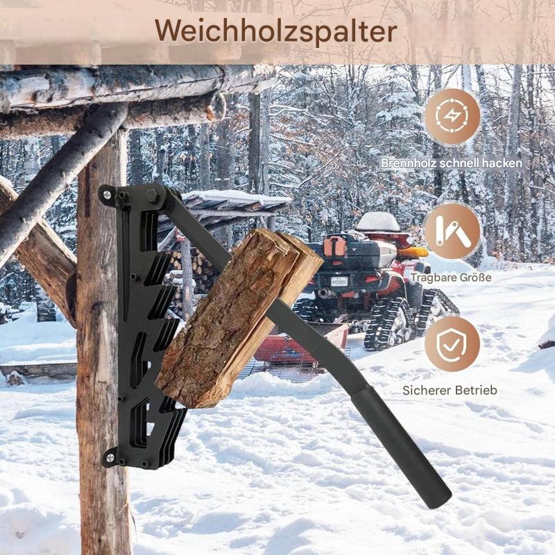 An der Wand montierter Brennholzspalter