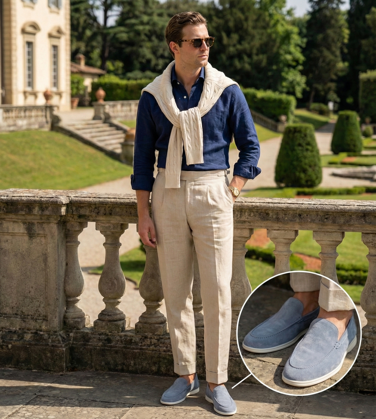 Herren Elegante Wildleder-Loafer