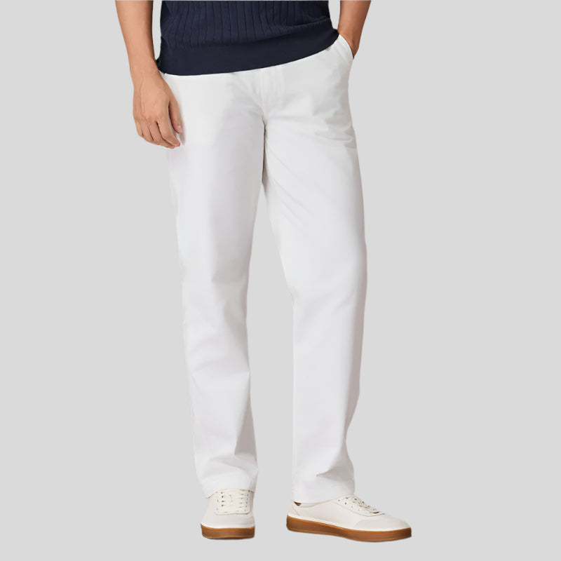 Herren Schlank Geschnittene Chino-Hose aus Baumwolle
