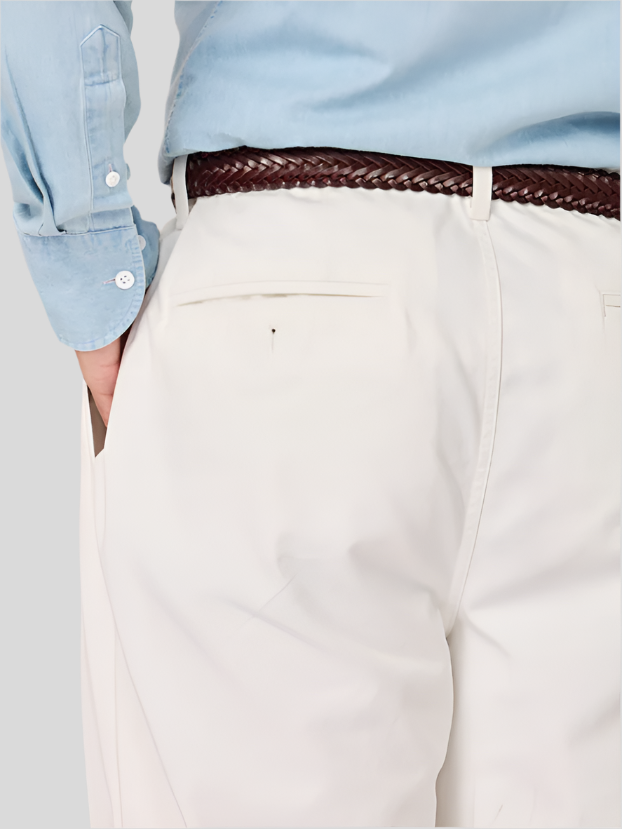Herren Schlank Geschnittene Chino-Hose aus Baumwolle