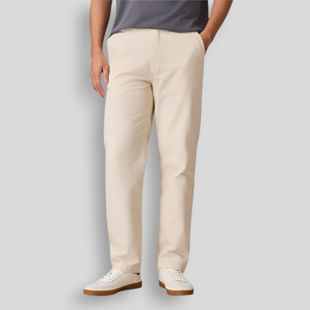 Herren Schlank Geschnittene Chino-Hose aus Baumwolle