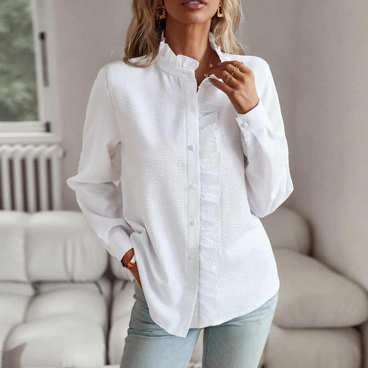 Damen Elegante Gestreifte Bluse