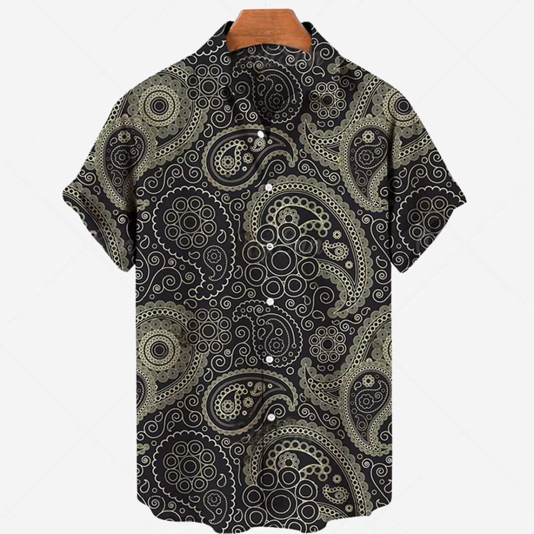 Lässiges Kurzarmhemd mit Print Müheloser Style für jeden Anlass