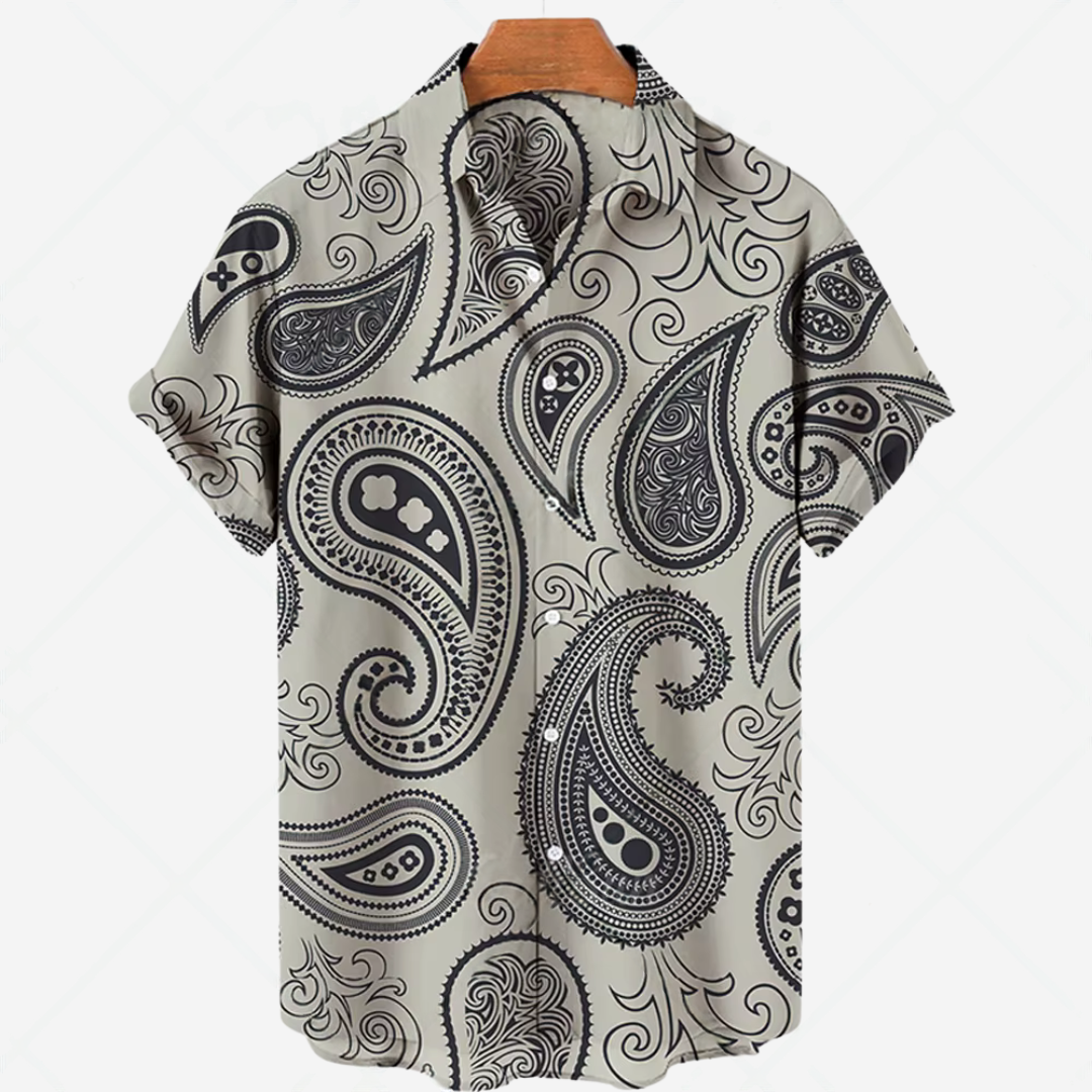 Lässiges Kurzarmhemd mit Print Müheloser Style für jeden Anlass