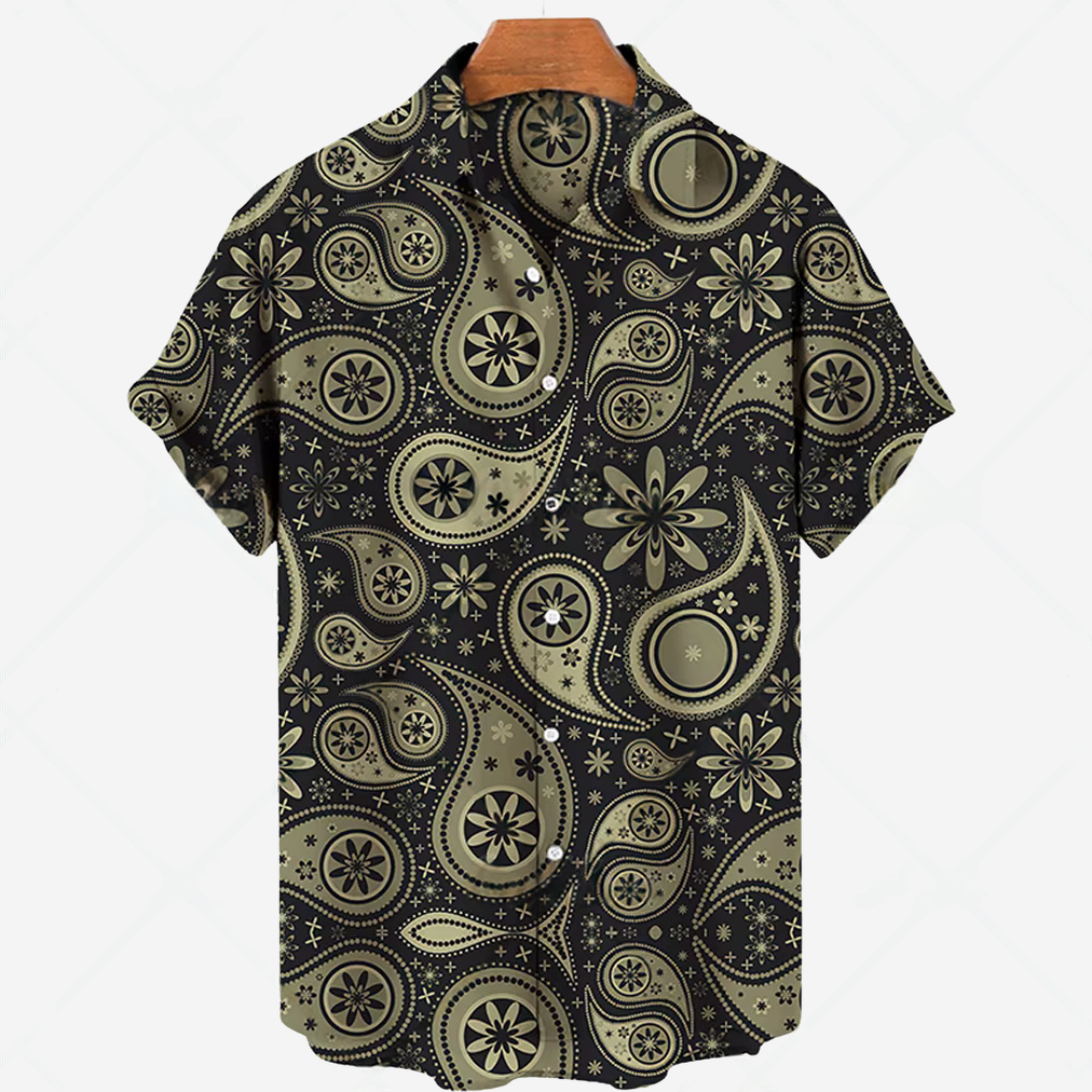 Lässiges Kurzarmhemd mit Print Müheloser Style für jeden Anlass