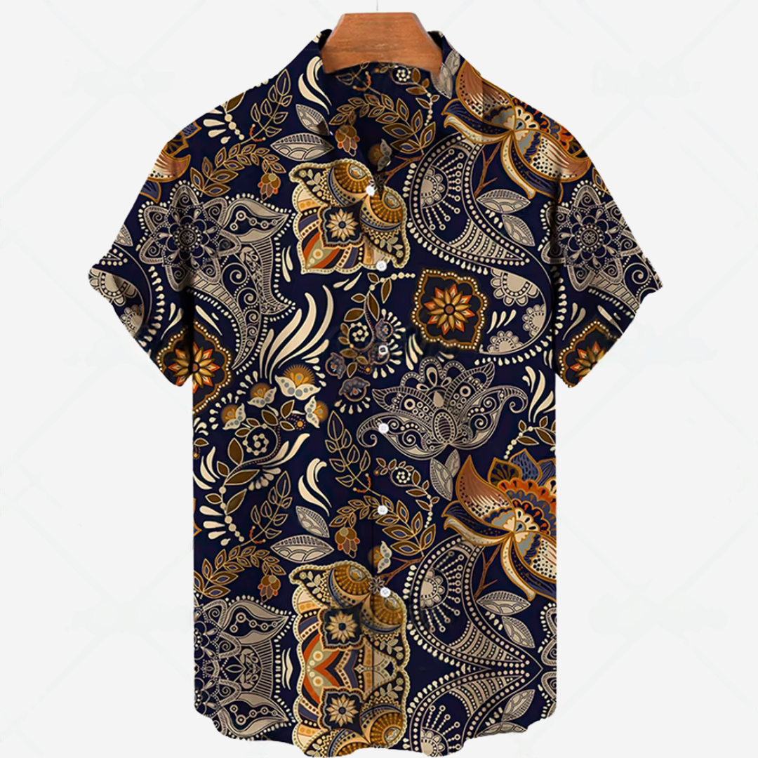 Lässiges Kurzarmhemd mit Print Müheloser Style für jeden Anlass