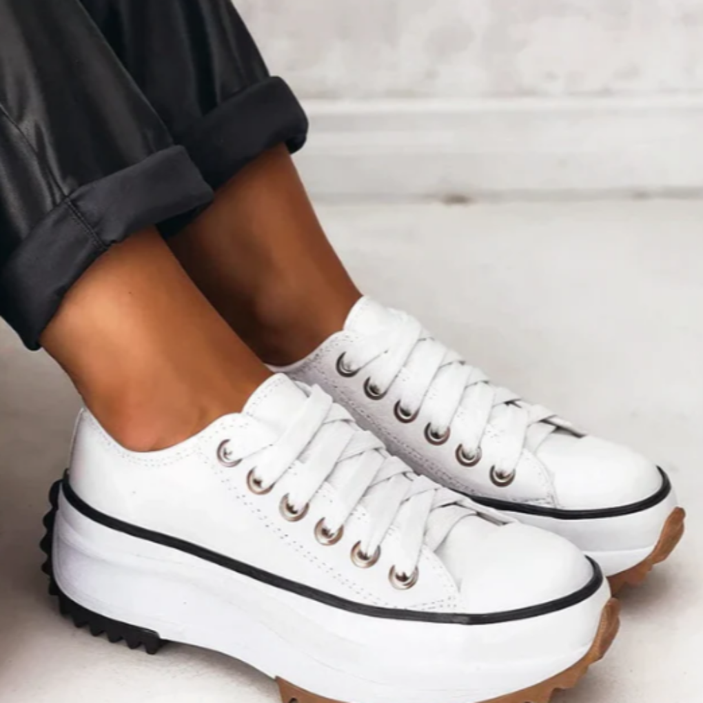 Women's orthopedic platform shoes with trendy sole, offering comfort and style, ideal for casual to formal outfits.