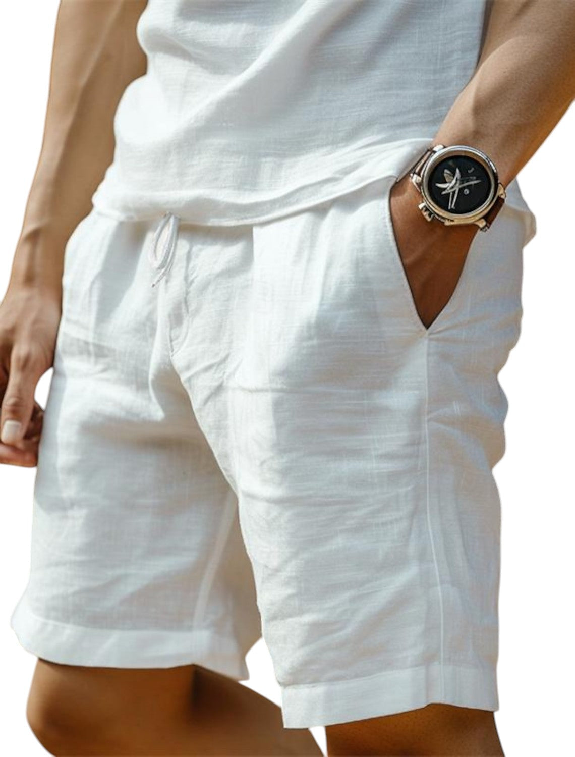 Herren Elegante Freizeitshorts mit Kordelzug